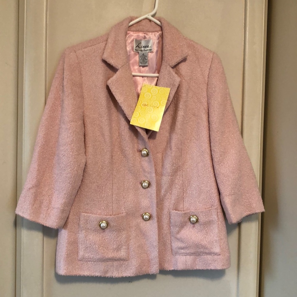 LINEA LOUIS DELL’OLIO WOMENS PINK COAT SIZE S